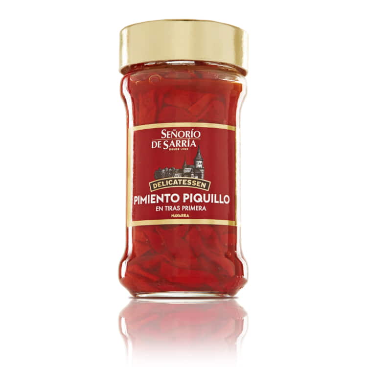 Pimiento del piquillo en conserva de Lodosa en tiras - Señorío de Sarría Delicatessen